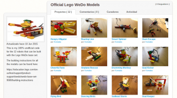 Estudio Scratch proyectos modelos WeDo