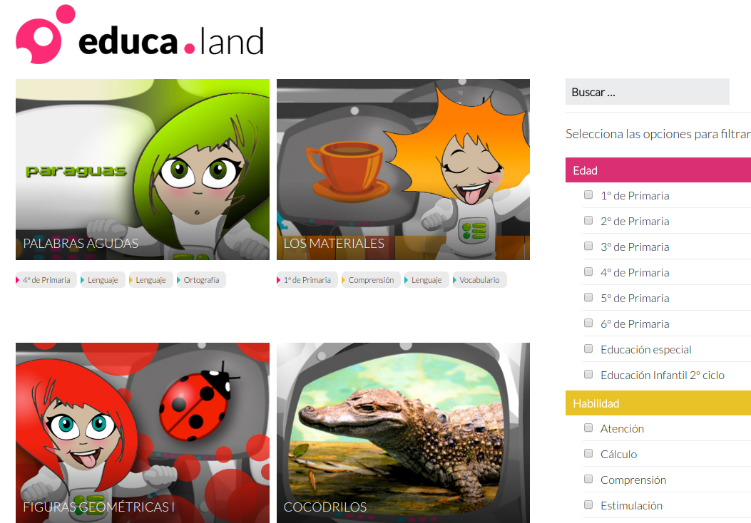 educa.land, portal de juegos educativos creados con WiMi5